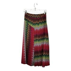 La Superbe Checkered Satin Skirt Size 2